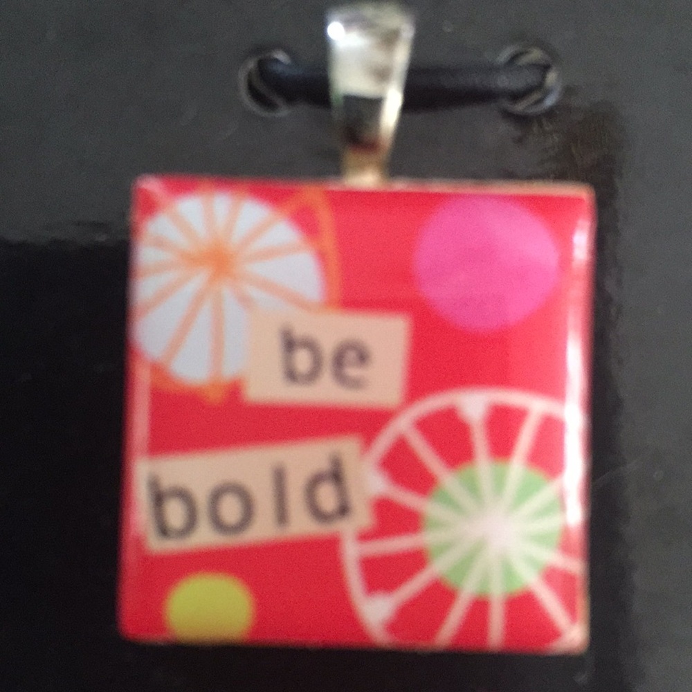 Inspirational “Be Bold” Scrabble Tile Penant